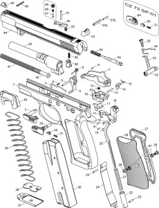 CZ 75 SP-01 Spare Parts Diagram