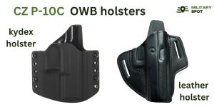 CZ P10C OWB holsters: leather and kydex